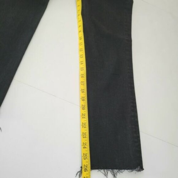 Grlfrnd High-Rise Jeans Women's 27 Black Zoey Double Western Buckle Belted - Picture 7 of 12